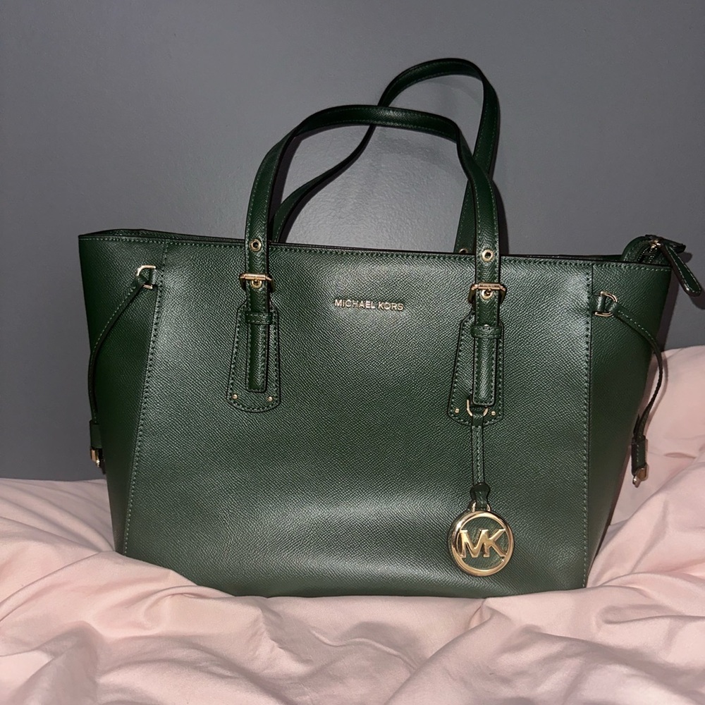 Green Michael Kors Tote Purse